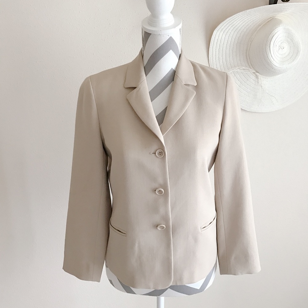 J.Crew textured Blazer Jacket in Tan 100% wool